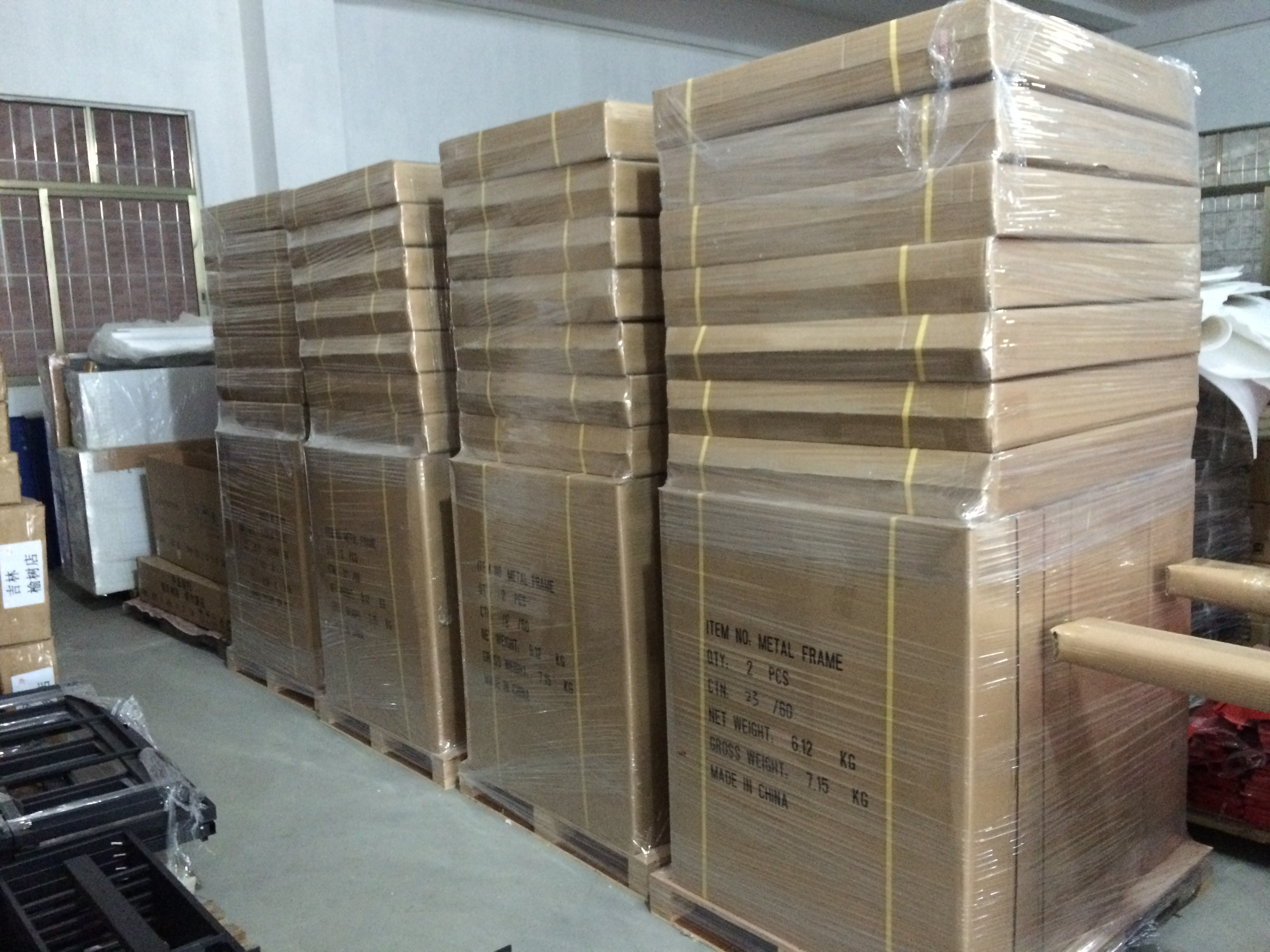 Embalaje de cajas en pallets