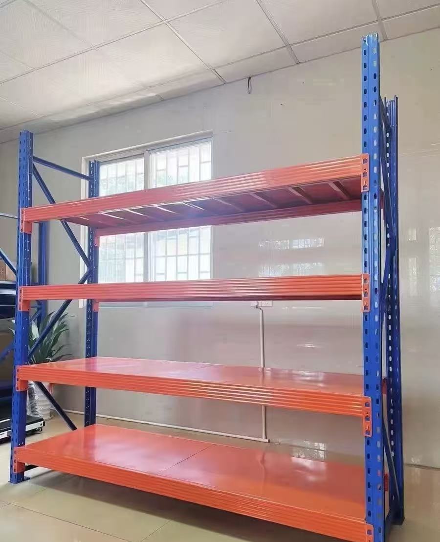 Estanterías metálicas de doble cara para supermercados, de uso ligero, 5 estantes, 400/450 mm de profundidad, 700/900/1200 mm de ancho, para montaje en suelo.