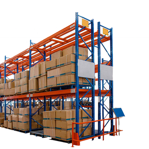 Sistema de estanterías selectivas para palets de alta resistencia, estanterías apilables para palets, estantería de almacenamiento con protección contra la corrosión, estantería de acero para almacén.