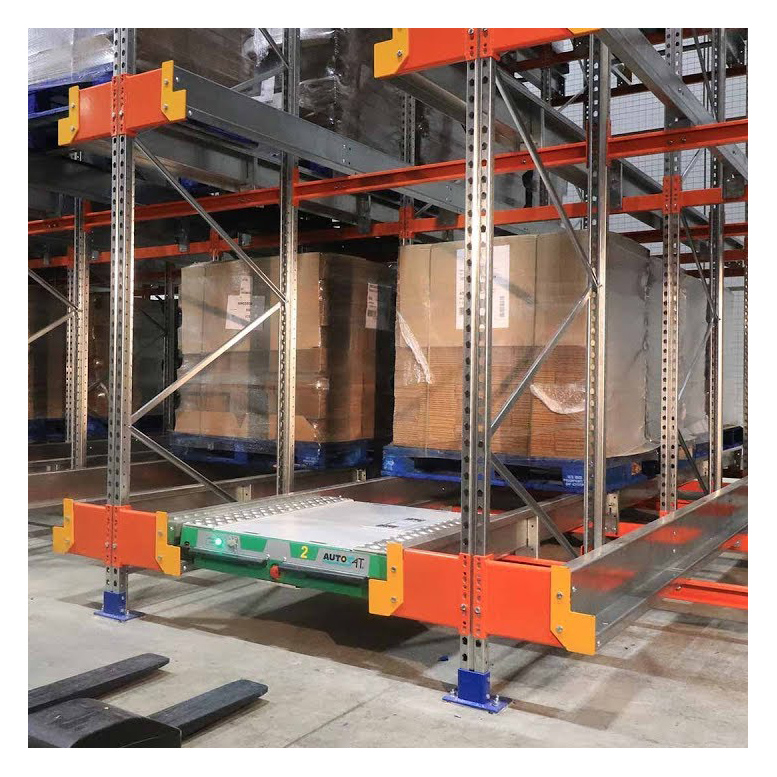 Sistema de estanterías con lanzadera para palets ajustable de alta resistencia con capacidad de carga de 1000 a 1500 kg, fabricado en China.