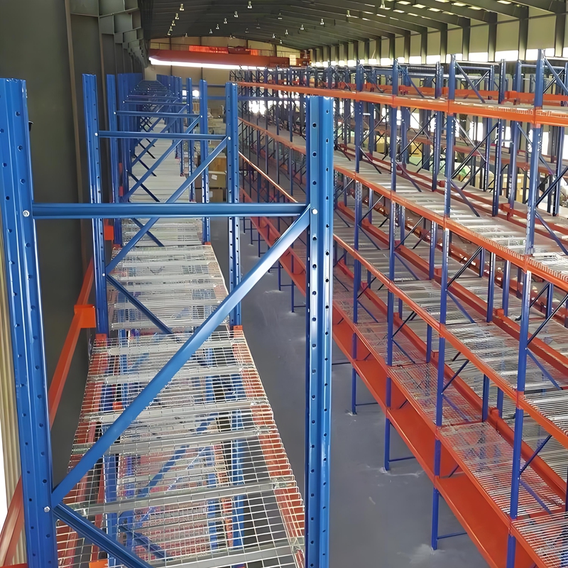 Plataforma de estantería industrial de acero personalizable para ático, palé, resistente y duradero, estante de almacén ajustable, antioxidante, de fácil instalación.