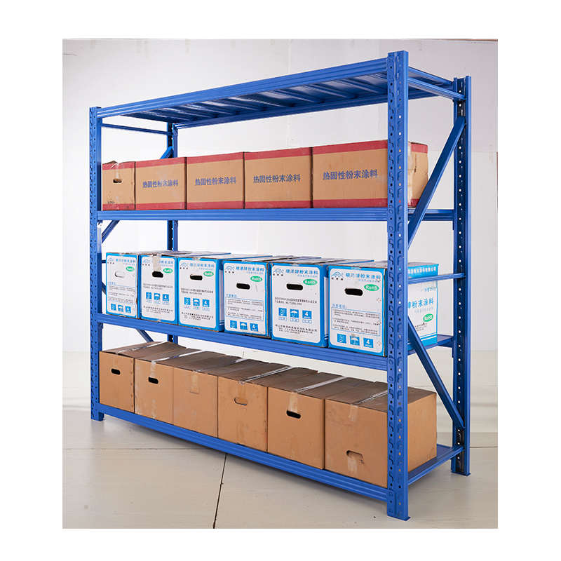 Estantería industrial de metal resistente para almacén con plataforma de acero.