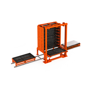 Sistema automático de almacenamiento de chapa metálica para taller metalúrgico, almacén vertical de placas de acero, estantería de almacenamiento inteligente con pantalla táctil PLC.