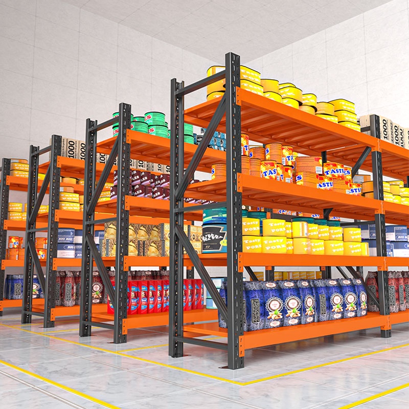 Estantería industrial de acero ajustable sin tornillos de 200 kg/nivel para almacenamiento, sistema de estanterías metálicas para almacén con protección contra la corrosión.
