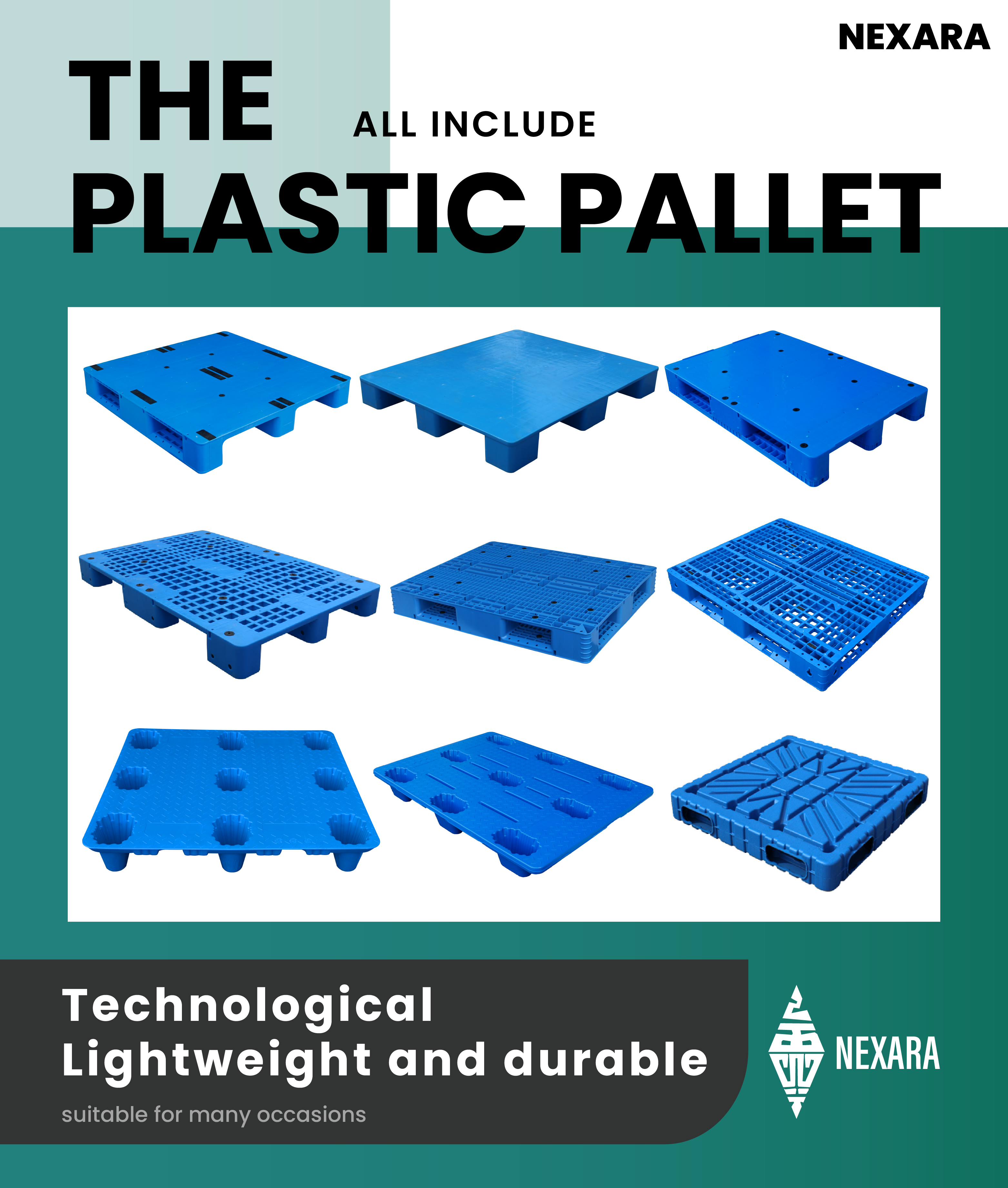 Pallet de plástico industrial