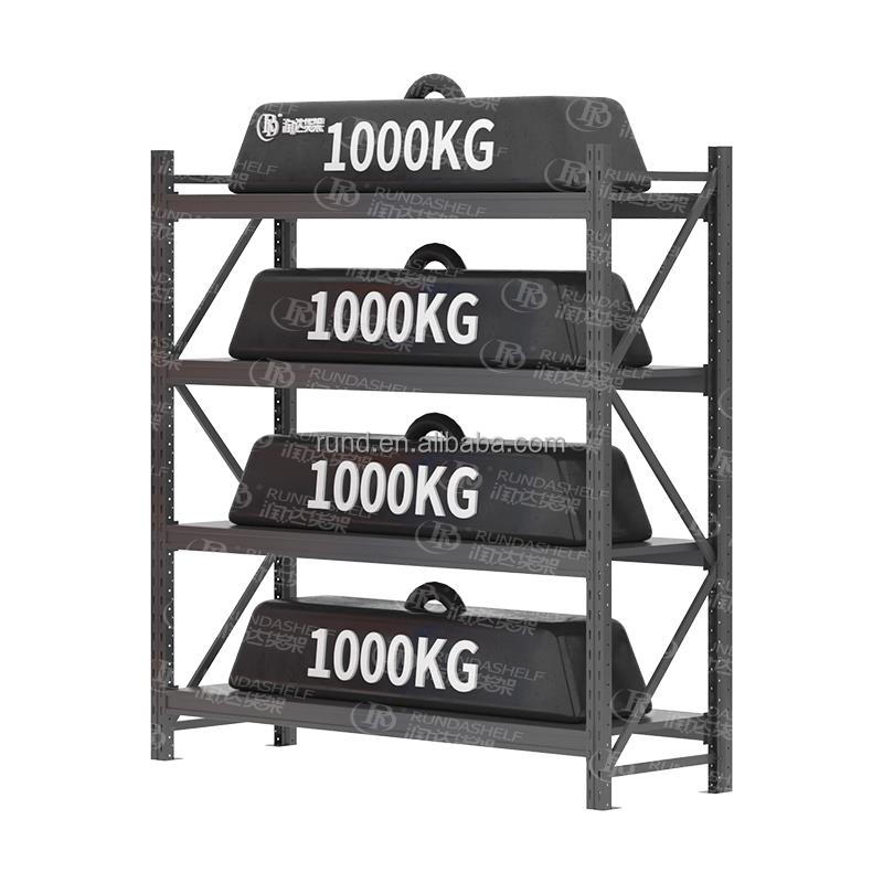 Estantería apilable de garaje de 4 niveles de alta resistencia de la fábrica, estructura de acero, capacidad de 300 kg, protección contra la corrosión.