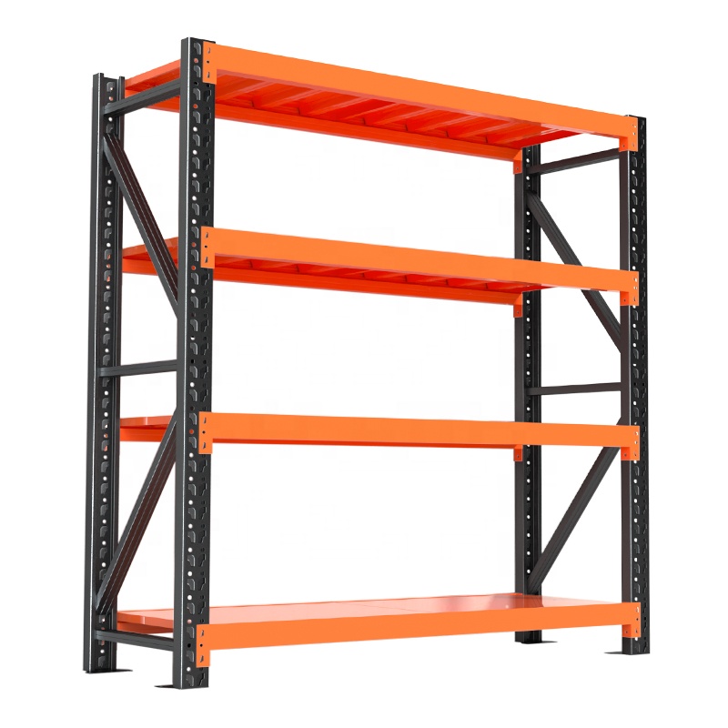 Estantería industrial de acero ajustable sin tornillos de 200 kg/nivel para almacenamiento, sistema de estanterías metálicas para almacén con protección contra la corrosión.