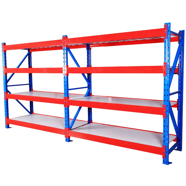 Estantería de almacén de servicio medio con capacidad de carga de 500 kg, fabricada en Dongguan, a la venta.