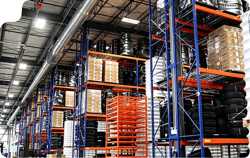 Estanterías para almacén de recambios de automoción