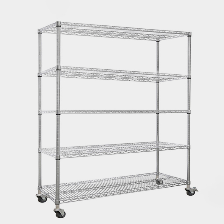 Estanterías metálicas de acero de alta resistencia, estantes de almacenamiento de 5 niveles, estante de alambre en venta.