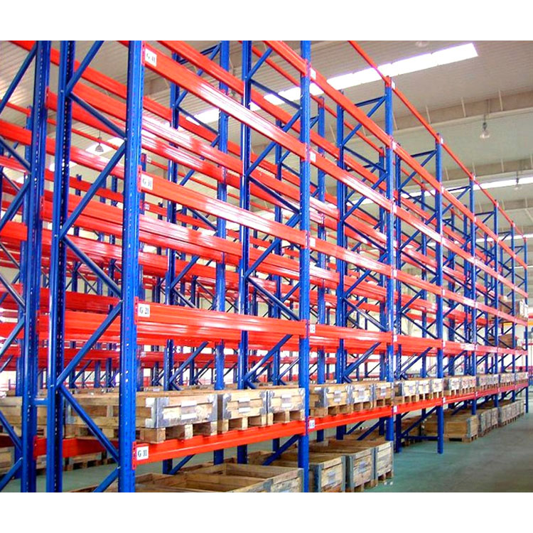 Sistema de estanterías selectivas para palets con diseño de viga ajustable para acceso directo al palet.