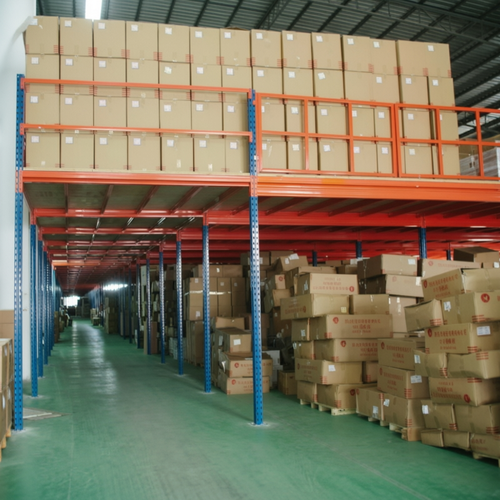 Sistema de estanterías de acero resistente para entrepisos, con precio competitivo, plataforma de almacenamiento tipo loft para almacenes y estanterías para palets.