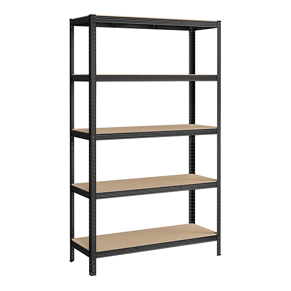 Estanterías de ángulo ranurado Estante para tienda Estante ranurado Ángulo Estante de metal para almacenamiento en el hogar Estante de acero Estante de almacén de metal sin tornillos de 5 niveles