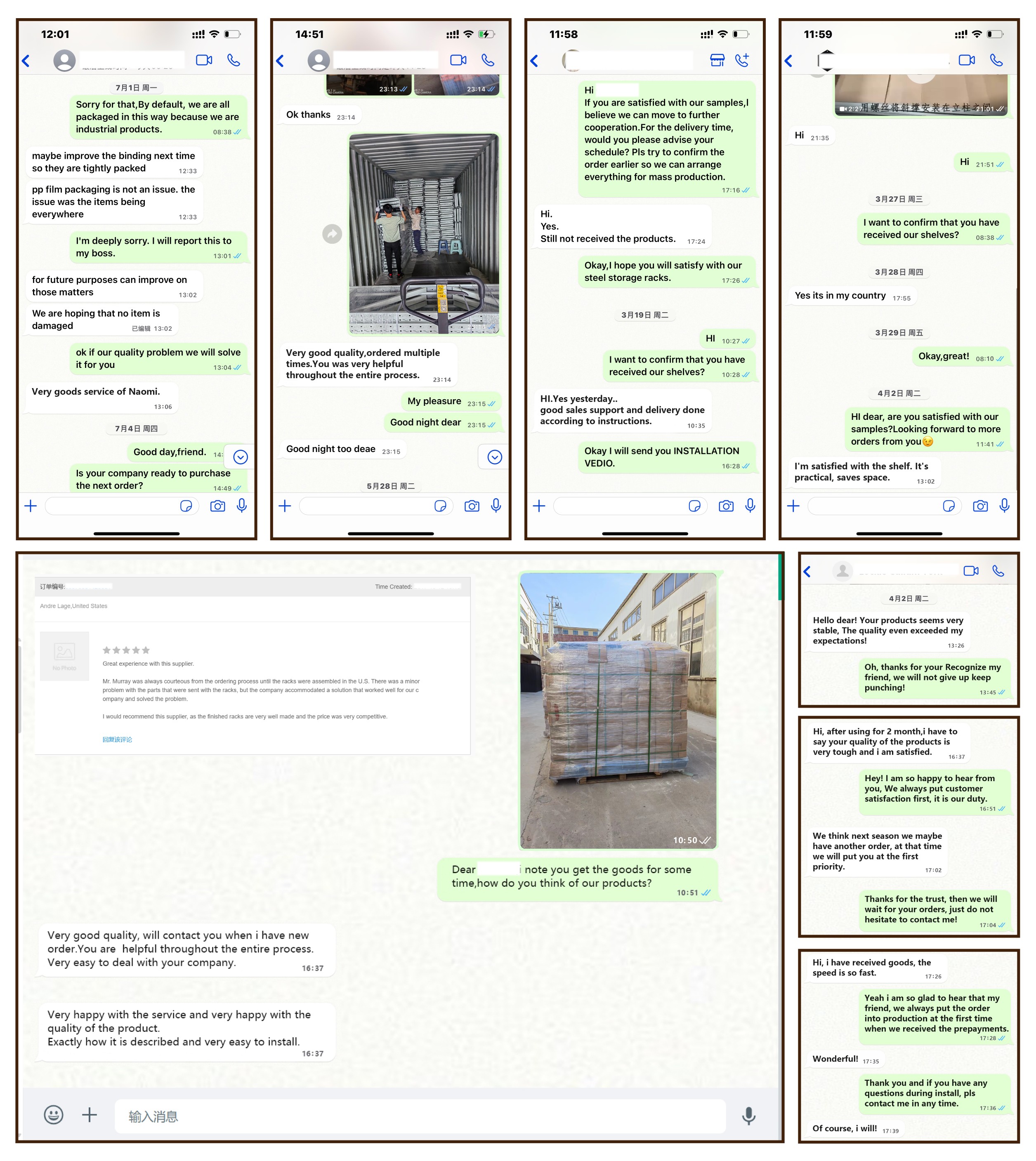 Valoraciones de clientes sobre nuestras estanterías