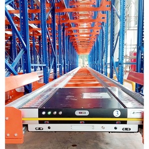 Sistema de estanterías LIFO de alta densidad para almacenamiento personalizado, estanterías galvanizadas para almacén, serie de estanterías para palets con sistema de radio-lanzadera
